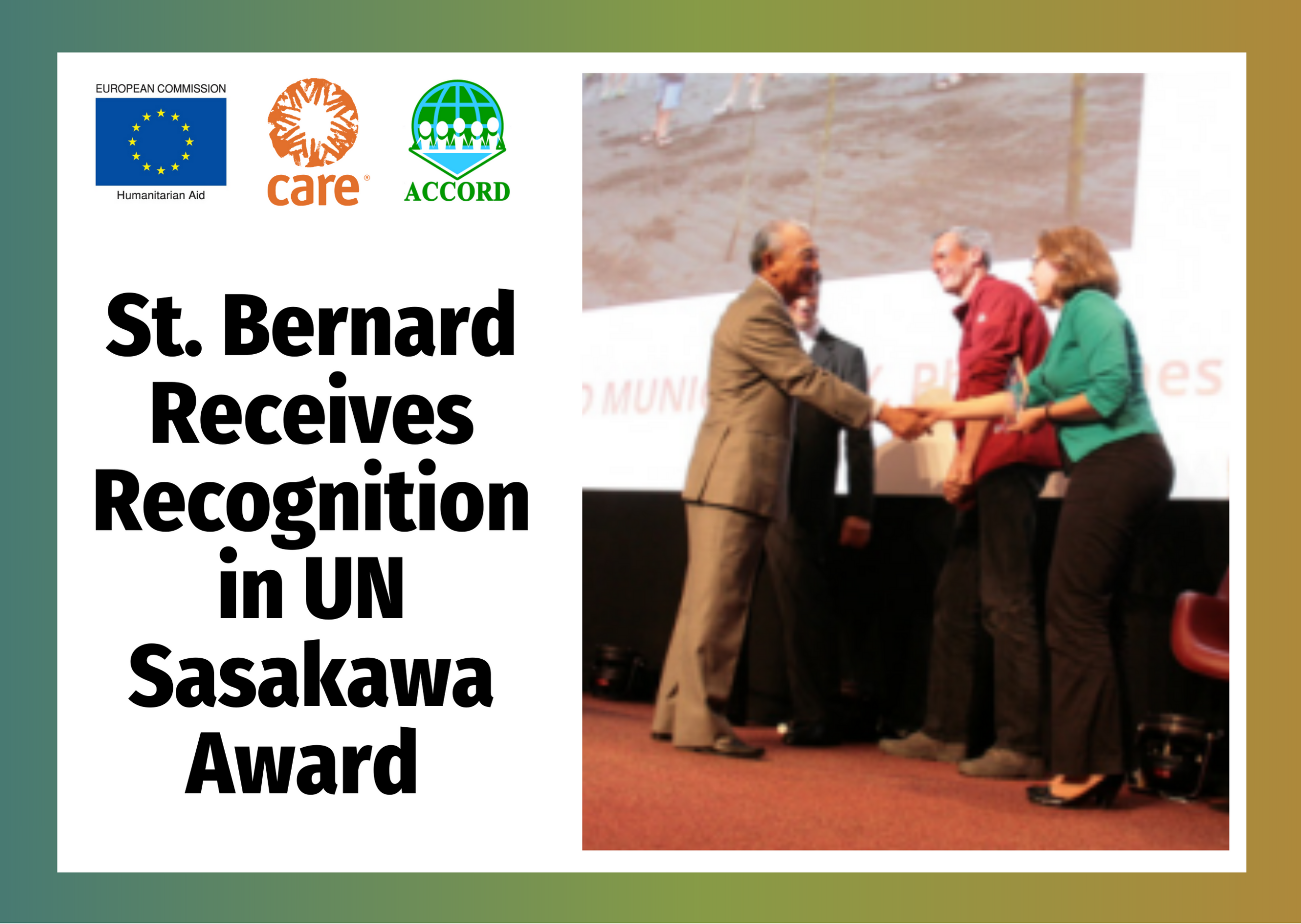 St. Bernard Receives Recognition in UN Sasakawa Award 